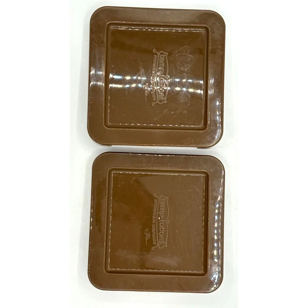 Temp-Tations by Tara Ramekins Square Serving Bowls‎ 10oz w/Lids & Metal Carrier
